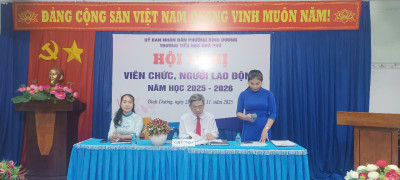 Trường Tiểu học Hòa Phú_Hội nghị Cán bộ viên chức người lao động năm học 2025-2026