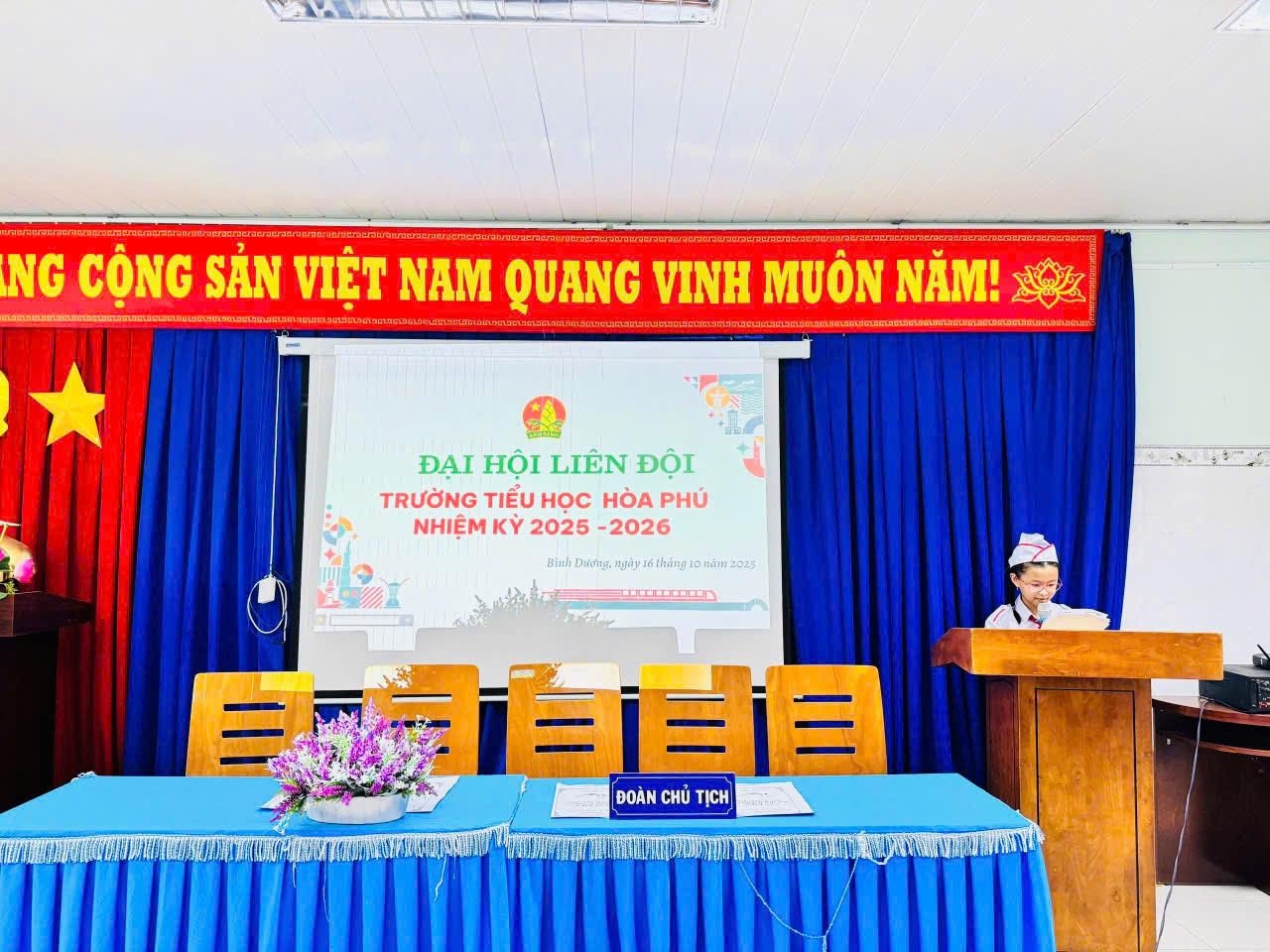 ĐẠI HỘI LIÊN ĐỘI TRƯỜNG TIỂU HỌC HÒA PHÚ NHIỆM KỲ 2025 - 2026