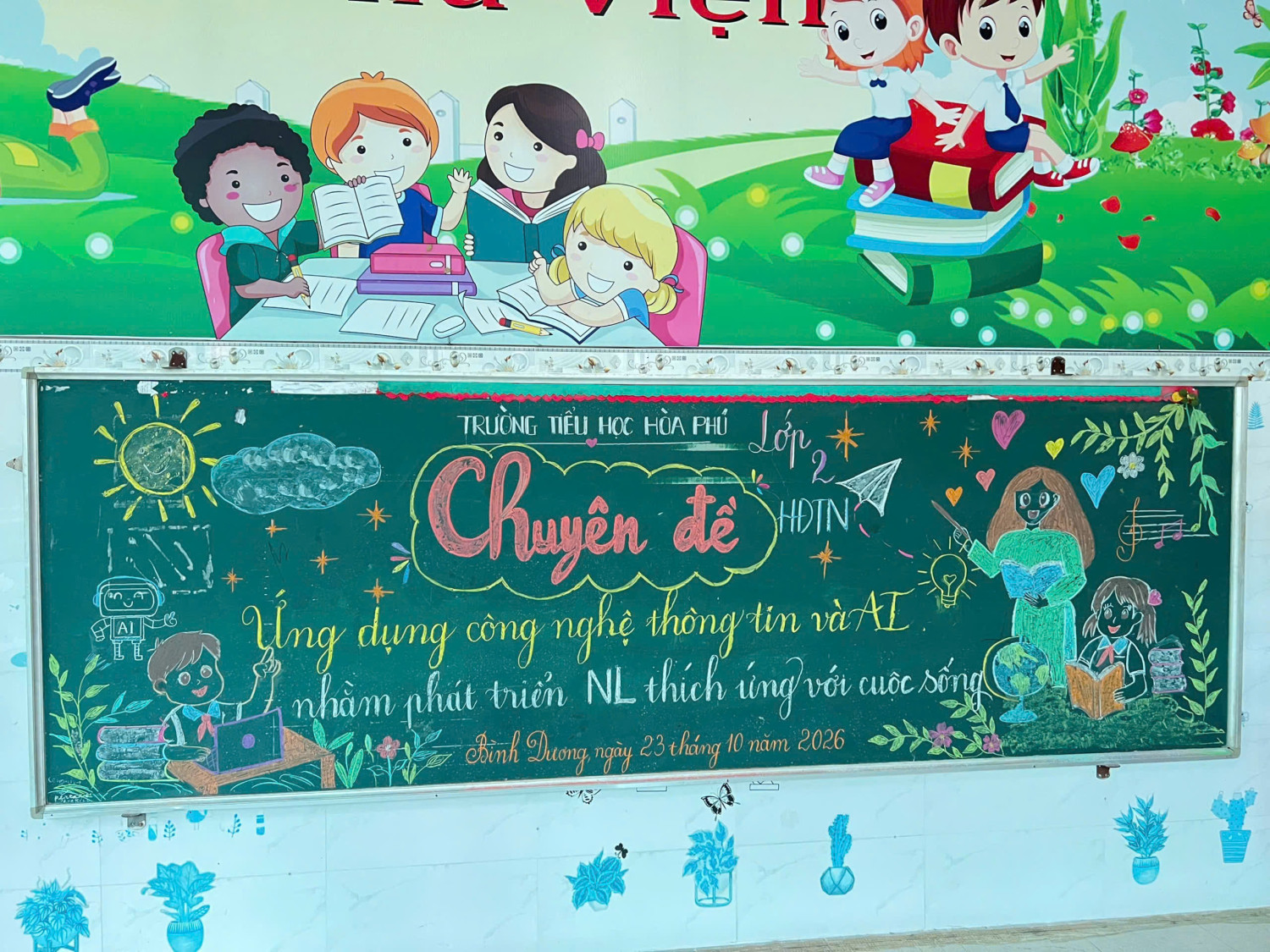 Tổ khối 2 - Trường Tiểu học Hòa Phú - tiết chuyên đề hoạt động trải nghiệm
